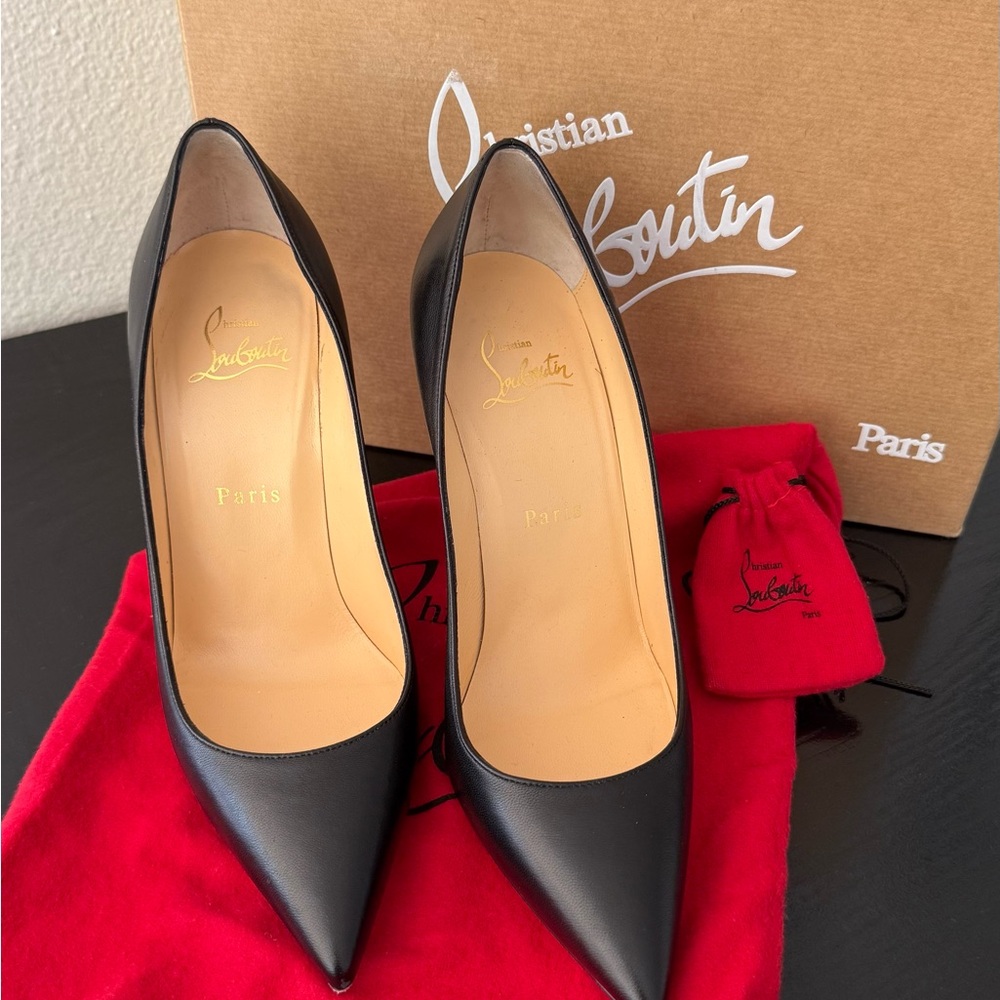 Christian Louboutin Black Leather Heels